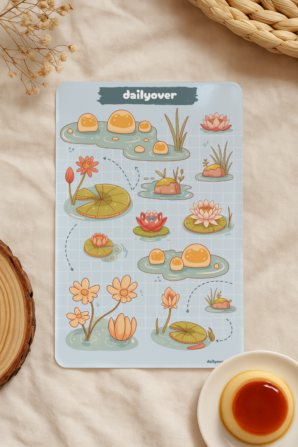  Whimsical Lotus Pond – 12-Piece Digital Sticker Pack - View 2