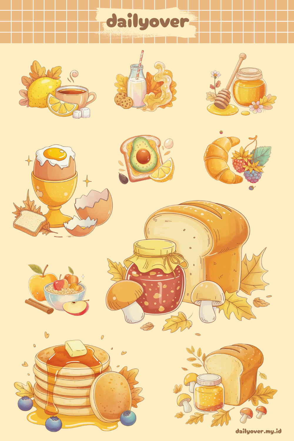 Cozy Breakfast Digital Sticker Pack – 10 Warm & Wholesome Designs - View 4