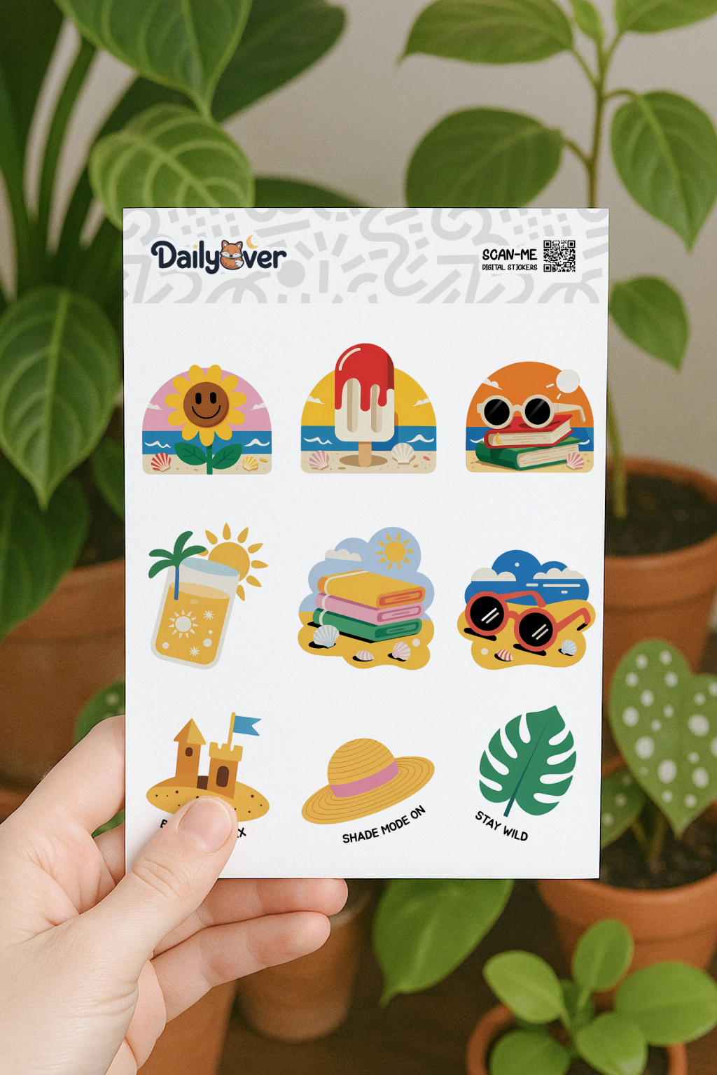 Beautiful girly digital stickers collection