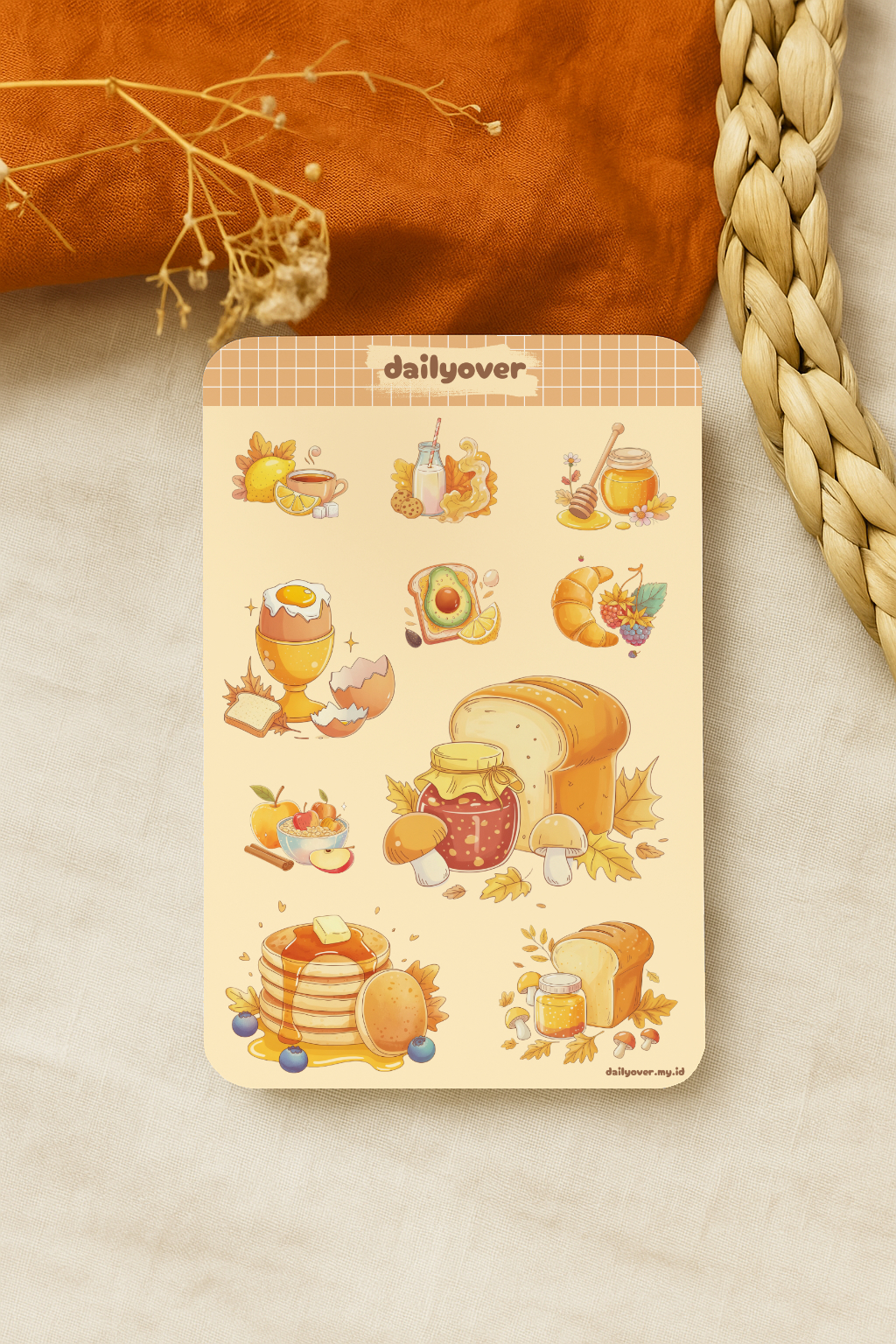 Preview of Cozy Breakfast Digital Sticker Pack – 10 Warm & Wholesome Designs