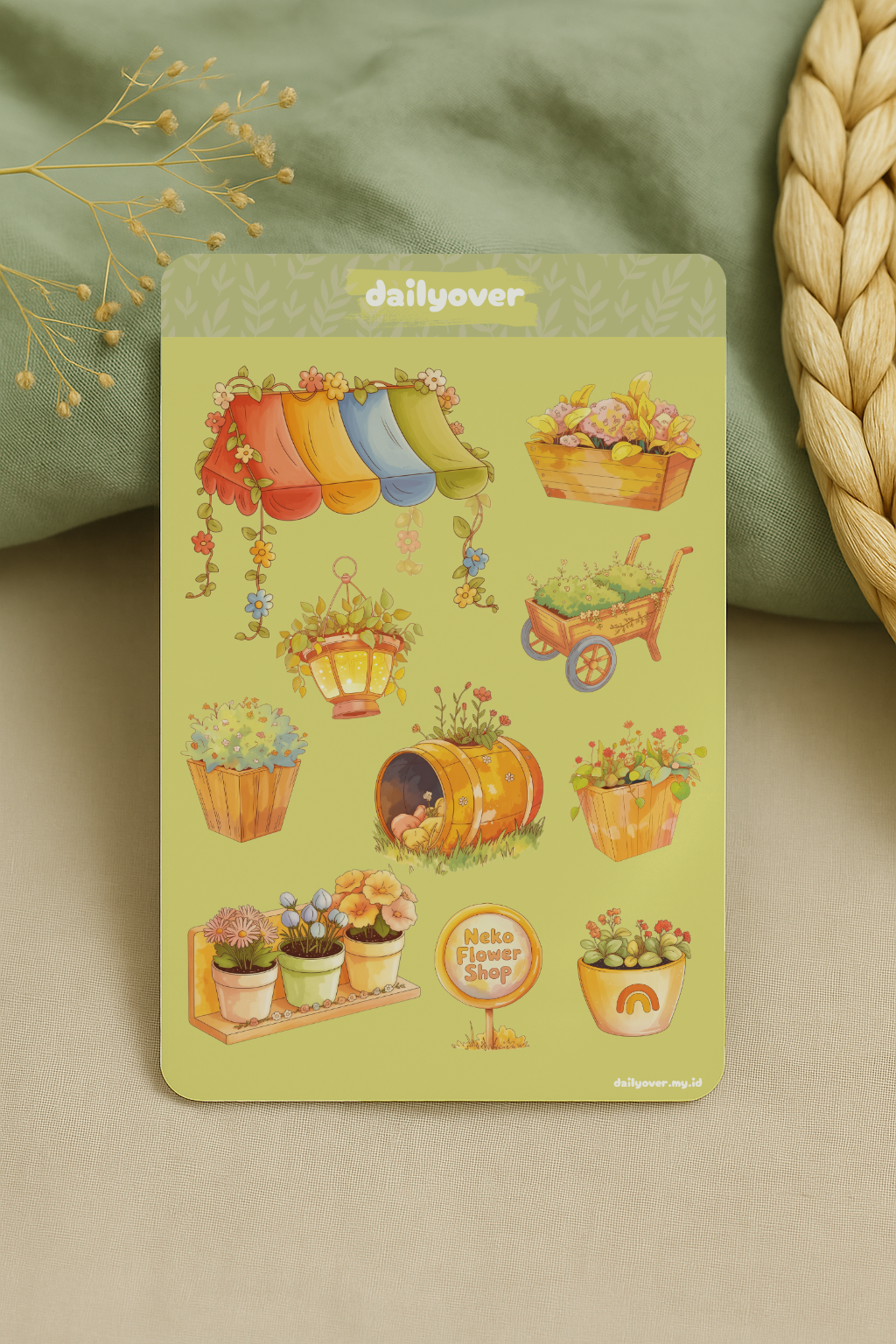 Garden Charm Digital Sticker Pack – 10 Whimsical & Warm Designs